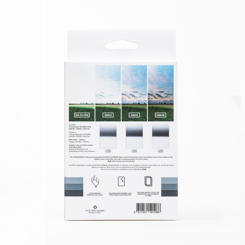 NUANCES Extreme Reverse Graduated GND4SR, GND8R, GND16R Kit - L-size